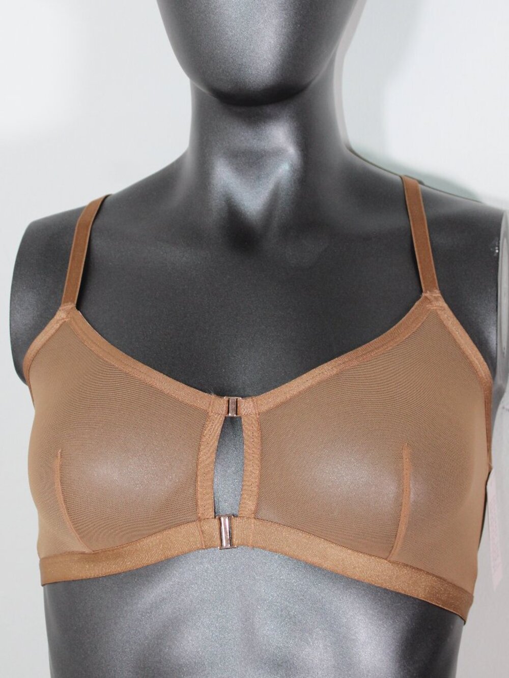 NWT Auden Smooth Unlined Wirefree Racerback Bralette - Tan/Brown M